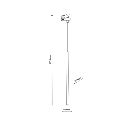 TRACER TRÓJOBWODOWY PIANO BLACK 1 G9 TK Lighting 6028