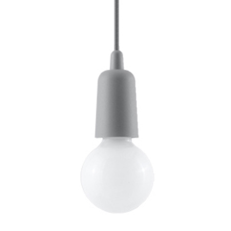 Lampa wisząca DIEGO 1 szara Sollux SL.0575
