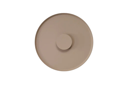 Dekoracyjny płaski okragły kinkiet ścienny o średnicy 50cm w kolorze taupe OTTO WALL 50 LED 3000K Azzardo AZ7279