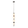 Lampa wisząca pozioma lub pionowa mix czterech opalowych kloszy z dekoracyjnymi kulami w różnych kolorach LED 3000K Modern 32W Maxlight P0631