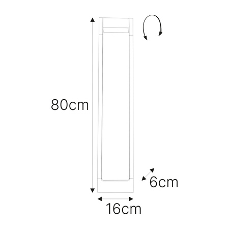 Czarna smukła lampa ogrodowa LED 80cm NOVARA Kaja Lighting K-8262