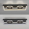 Czarna lampa sufitowa ramka LED TRAFORO Paul Neuhaus 6854-18 sterowana pilotem