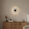 Kinkiet okrągły z marmuru Dalinia 1xLED czarny WL0114-BK Yaskr