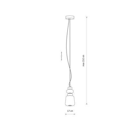 Pojedyńcza lampa wisząca z ceramiki i szkła w stylu Art Deco CERAMIC LED Nowodvorski 11702
