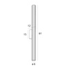 Złoty kinkiet do łazienki tuba o wysokości 61cm Maxlight W0366 Fayette