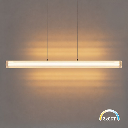 Lampa wisząca akrylowa tuba Trivia Black 16W LED CCT IP44 Milagro ML2731