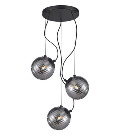 Lampa wisząca potrójna na kole PERONA Italux PND-92389-3A-BK