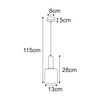 Pojedyńcza lampa wisząca z bursztynowym kloszem AIGO Kaja Lighting K-5875