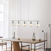 Lampa wisząca pięć szklanych kloszy na chromowanej belce  ACCOR Just Light 5xE14  15375-17