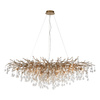 Bardzo duża lampa wisząca 150x75cm gałązki ze szklanymi elementami MOSIĄDZ ICICLE Paul Neuhaus 2031-11