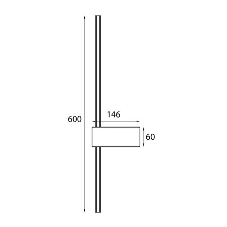 Złoty pionowy kinkiet 60cm podświetlający ściane Spirit LED 3000K Maxlight W0414