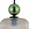 Lampa wisząca karbowane szkło z dekoracyjną kulą SOPHIA BIG GREEN COGNAC 1xE27 Tk Lighting 11372