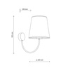 Kinkiet z abażurem z lnu CANDI SABIA 1xE27 Tk Lighting 11071
