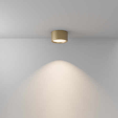 Oprawa natynkowa o średnicy 17cm w kolorze matowego złota LED 3000K IP44 Hydra C090CL-15W3K-MG Maytoni