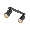 Czarna podwójna oprawa podtynkowa ruchome tuby AMIS BLACK 2XGU10 Tk Lighting 10807