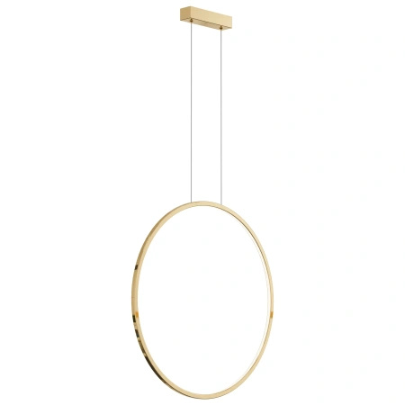 Lampa wisząca złoty pionowy ring 65cm do łazienki Loop S 1xLED IP44 PL0119-65-GD Yaskr