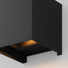 Czarna kostka elewacyjna 10cm LED 3000K Fulton O572WL-L6B Maytoni