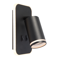 Oprawa Pipe Ring Kinkiet Czarny 1xGU10 + LED 6W Milagro ML2081