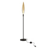 Lampa podłogowa czarna z podłużnym kloszem bursztynowym 1xG9 Candellux Studio 51-51240