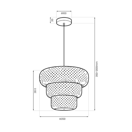 Lampa wisząca z bambusa 1xE27 Tulum Milagro ML2586
