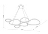 Designerska lampa wisząca LED 6 nieregularnych ringów w kolorze beżowym HURON LED 3000K Zuma Line 2023519P6-BE