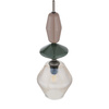 Pojedyńcza lampa wisząca karbowany koniakowy klosz ZEN NEW BROWN FUSO COGNAC 1XE14 Tk Lighting 11865