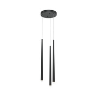 Lampa wisząca trzy czarne wiszące sople LED Cascade MOD132PL-L18BK Maytoni