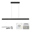 Rozsuwana lampa wisząca ADRIANA ROUND w kolorze czarnym Paul Neuhaus 2577-18