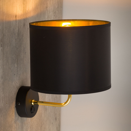 VEGA BLACK/GOLD KINKIET 1 TK Lighting 4663