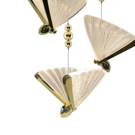 Lampa wisząca Mariposa Motyle 3 złota LED CCT Light Prestige LP-1715/3P