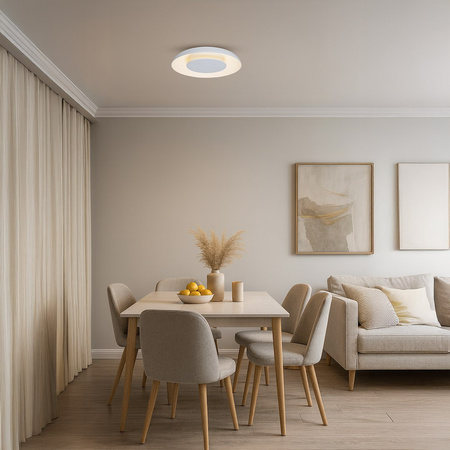 Lampa sufitowa Piattino Biały 30W LED 3000K-4000k-6000K Milagro ML1810