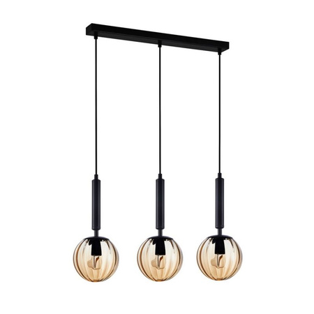 Lampa wisząca RAVENA Italux PND-2324-3L BK+AMB
