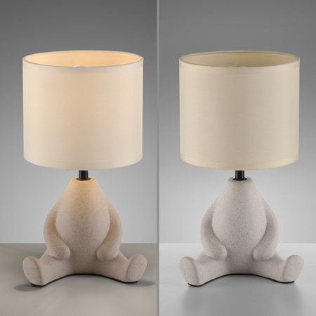 Lampa stołowa z rzeźbiarską podstawą z ceramiki TED 1xE27 Just Light 14190-39