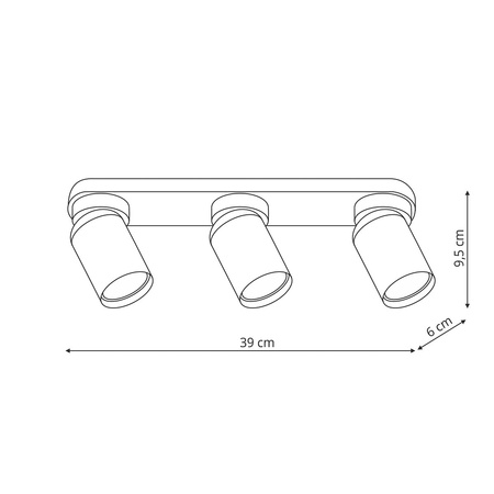 Pointa 3 spot biały 3xGU10 Light Prestige LP-6398/3WS WH