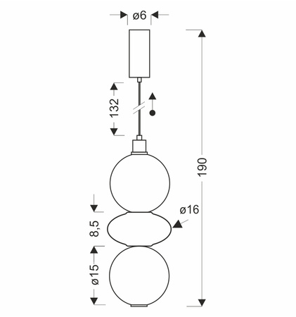 Lampa wisząca mosiężna z elementem ceramiki i szklanymi kloszami FLORES 12W LED 3000K Candellux Studio 32-50649