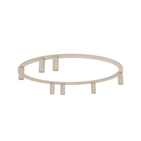 Beżowa lampa sufitowa ring 80cm – okrągła forma z punktowymi światłami 7xGU10 FOURTY ROUND Nowodvorski 11948