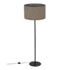Czarna lampa stojąca do sypilani z ciekawym abażurem 1xE27 VELLUM BLACK MULTICOLOR Tk Lighting 16167