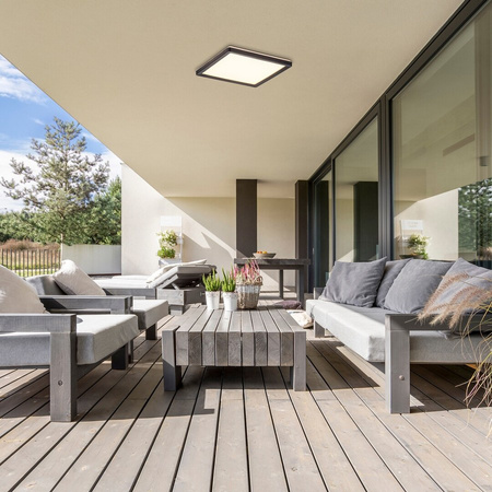 Lampa sufitowa kwadratowa INVERNESS LED IP44 Rabalux 7775 sterowana pilotem funkcja smart