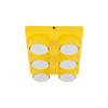 Prostokątny żólty plafon sufitowy sześciopunktowy BRIX YELLOW 6XGX53 Tk Lighting 11291