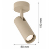 Oprawa sufitowa natynkowa ruchomy reflektor tuba taupe LINCA 1xGU10 Argon 9022