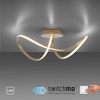Lampa sufitowa w kolorze Matowy mosiądz z wbudowanym ściemniaczem LED 3000K MARIA Just Light Paul Neuhaus  15403-60
