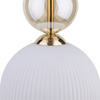Pojedyńcza lampa wisząca z białym ryflowanym kloszem i ozdobną kulą SOPHIA COGNAC WHITE 1XE14 Tk Lighting 11590