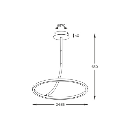 Lampa sufitowa CORIT LED Zuma Line E82907-01 - ring LED 30W