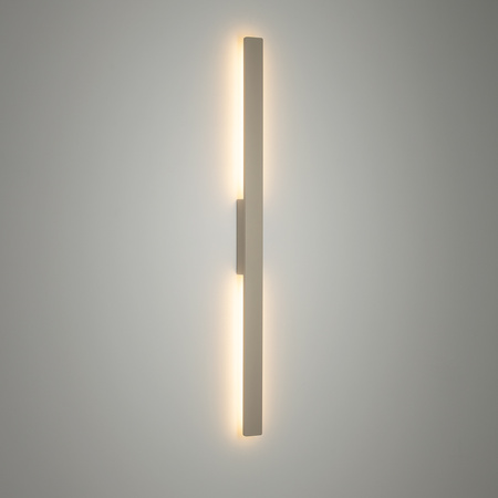 Podłużny pionowy kinkiet elewacyjny beżowy 100cm 3000K IP54 DEMI LED M Nowodvorski 11556