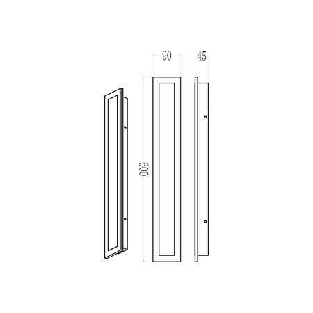 Kinkiet elewacyjny podłużny 20W 3CCT IP54 60cm Milagro ML1723