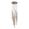 Lampa wisząca dziesięć cienkich ryflowanych rurek w kolorze brązowym FERRO NEW BROWN 10XG9 KOŁO Tk Lighting 11493