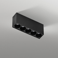 Oprawa sufitowa natynkowa 13,5cm x 3,2cm LED TETRIX 5 8W CCT BK AZZARDO AZ6280