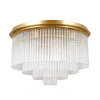 Kaskadowa szklana lampa sufitowa 50cm glamour złota 9xE14 Naute Italux PLF-40931-9A-GD