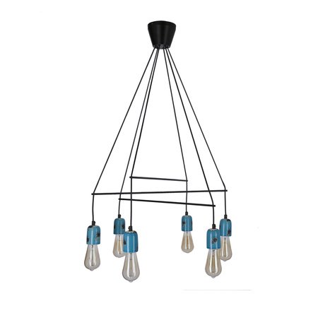 VIDER LAMPA WISZĄCA CZARNY 6X40W E27  Candellux 36-10513