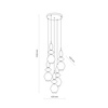 Lampa wisząca ZEN NEW BROWN FUSO COGNAC 5XE14 KOŁO Tk Lighting 11869